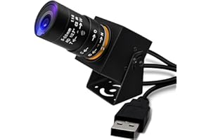 Svpro 2 MP Global Shutter USB Camera 90 FPS Telecamera ad alta velocità con zoom da 5 a 50 mm, messa a fuoco manuale Webcam per Glof Swing, 10 X zoom ottico telecamera industriale USB Plug and Play