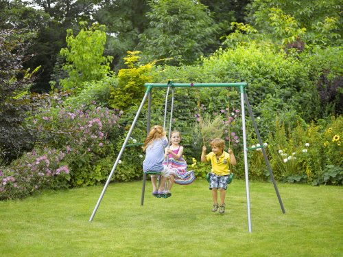 Plum Helios II Outdoor Play Metal Garden Swing Set Plum Helios II Outdoor Play Metal Garden Swing Set