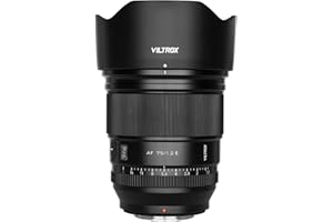 VILTROX 75mm f/1.2 F1.2 PRO Autofokus Objektiv für Sony E-Mount Ultra Weitwinkel APS-C Prime Objektiv kompatibel mit Sony E-Mount spiegellosen Kameras A7M/R/S Serie A7Cc A9 A1 A6x00 Fs5