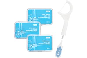 ‎Y-KELIN Y-Kelin 2-in-1 Zahnseide und Interdentalbürste (30 Stück), tragbare Einweg-Zahnseidestäbchen, Zahnstocher, Zahnreinigung, perfekt für Reisen, Zuhause, Büro, Restaurant