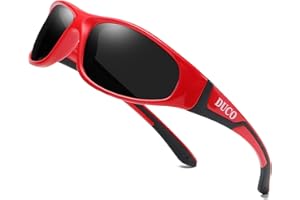 DUCO Sports Polarized Kids Sunglasses Boys Girls Unbreakable Youth Baseball Shades UV400 Protection Age 6-10 K001