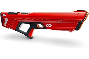 Spyra GO Water Gun - Electronic, Automatic Premium Water Gun - 9 Metre Range, LED Display, Fast Charging, Summer Toy for Children and Adults, Age 8+ (Red)