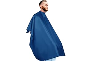 aashta® Mantella parucchiere colore blu, Mantella Taglio Capelli a Tutta Lunghezza, 125x145cm Blu Mantellina Parrucchiere, mantella barbiere leggera