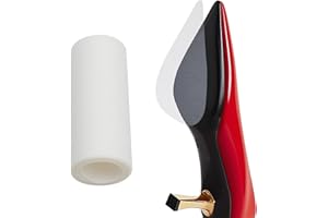 UOCAI Nastro adesivo Antiscivolo Autoadesivo per Suole, Pellicola in Gomma Trasparente 10 × 100 cm + Forbici di Sicurezza Protezione Anti-usura Anti-rumore e Anti-slip per Tacchi alti & Scarpe