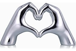 Dovdov, Heart and Hand Sculpture, Hand and Heart Statue for Home Decor, Cute Heart Bracelet Holder, Boho Wedding Decor, Decorative Accents for Girls Room, Birthday Gift for