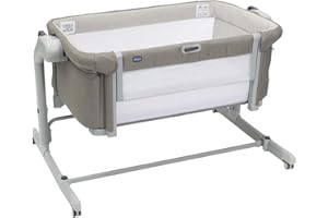 Chicco Next2Me Magic Evo, Culla Neonato Fianco Letto, con Modalità Dondolo, Spondina Apribile, 11 Livelli di Altezza, Altezza Regolabile, 4 Ruote, Materasso e Borsa da Viaggio Inclusi, Beige