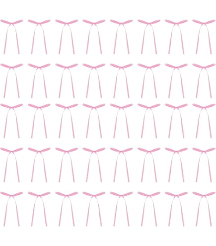 Decorazioni Per Torte A Fiocco - 50 Pezzi In Poliestere Rosa E Nero - Per Compleanni, Matrimoni E Feste - Foto 3