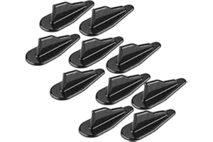 Kuuleyn Shark Fin Spoiler, 10Pcs/Set Universal Black Style Car Roof Shark Fin Spoiler Wing Kit Generatore di vortici