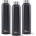 The Better Home 1000 Stainless Steel Water Bottle 1 Litre | Rust-Proof, Lightweight, Leak-Proof & Durable | Eco-Friendly, Non-Toxic & BPA Free Water Bottles 1+ Litre | Black (Pack of 1)