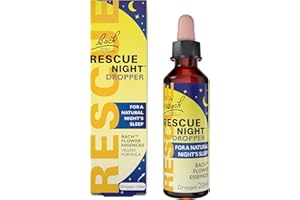 Rescue Night Dropper | Aid a Natural Night's Sleep | Bach Original Flower Essences | Easy-to-Use 20ml Dropper | Help Switch Off Repetitive Thoughts for Restful Sleep​
