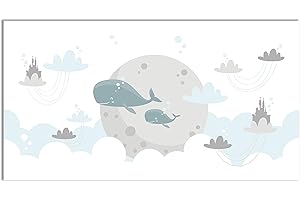 Panorama Alfombra Vinílica - Modelo Ballenas para Niños 300x200 cm - Varios tamaños - Decoración Hogar, Cocina y Salón