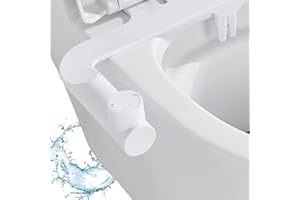 Tikxlafe Ultradünnes minimalistisches Bidet,Bidet-Toilettenaufsatz für Kalt- und Warmwasser mit einziehbaren selbstreinigenden Doppeldüsen, Vorder- und Hinterreinigung (Kaltes Wasser)
