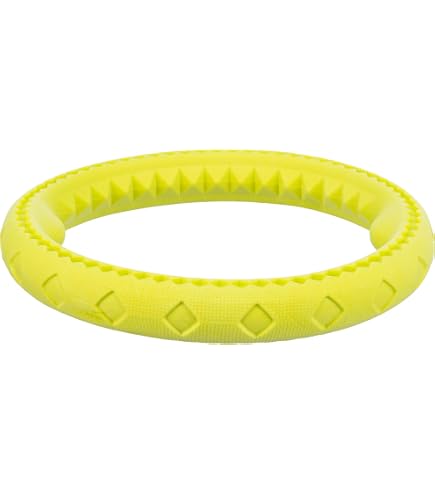 Ferplast Gioco Cane, Anello Dispenser Crocchette Cani, In Materiale Durevole Da Masticare, Aroma Carne, Per Igiene Dentale, SMILE Anello Fitness, Giochi Per Cane Piccolo, Nero - 6