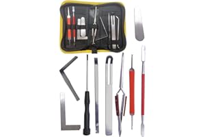 Jiayouy 9PCS Saxophone Repair Tool Woodwind Instrument Maintanance Kit Stainless Steel Key Cover Adjusting Spring Hook Trimming Tool Reverse Tweezers Set for Sax Clarinet Oboe Flute Piccolo