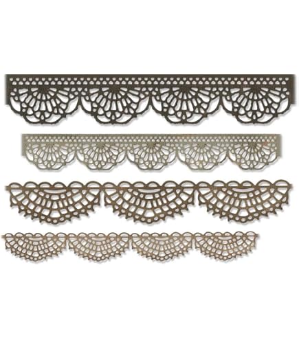 Sizzix Thinlits Die Set 4 Pièces Tim Holtz – Techniques Mixtes – Compatible Toutes Machines à Découper