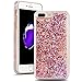 Produktbild SMART LEGEND für iPhone 7 Plus Hardcase Liquid Hülle Glitter Case Hartschale Transparent Schutzhülle Handyhülle Fließen Flüssig Schwimmend Premium Shiny Glanz Sparkle Bling Diamant Strass Tasche Skin Schale Hart PC Clear Kristall Handytasche Etui - Rosa