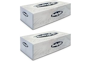 SF SAVINO FILIPPO Set da 2 scatole 300 Pezzi di veline Bulky Soft fazzoletti di Carta Cosmetici 2 veli tovaglioli Bianchi Dispenser Box in Cartone