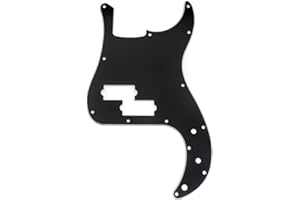 Musiclily Pro 13 Agujeros Bajo Golpeador Pickguard para Squier Sonic Precision Bass, 3 capas Negro