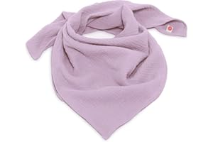 nanito Schal Halstuch Babyhalstuch Kinderschal Musselin Musselintuch Farbwahl Kinder Kinderhalstuch Baby Junge Mädchen Spucktuch Tuch 100% Bio Baumwolle 45 x 45 cm