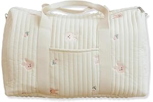 SONARIN Grande Capacité Brodé Sac à Langer pour Bébé Fourre-tout,Sac de Voyage Léger Sac à Langer Bandoulière Bébé Sac de Maternité Sac à Couches avec Bandoulière