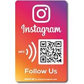 MESSAGENES - Sticker with NFC and QR | Sticker to Get Followers | Compatible with Instagram | 1 Unit | Editable Dynamic QR |