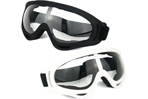 TOYER 2-pak okularów ochronnych / okulary ochronne / okulary motocyklowe z bandanami – kompatybilne z Nerf Game Battle for Kids