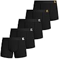 Pierre Calvini Mens Boxers (5/10-Pack) – Soft & Breathable Cotton Boxers for Men – Longer Leg Anti-Chafing Mens Underwear - Tag Free, Anti-roll Thick Waistband, No Riding Up