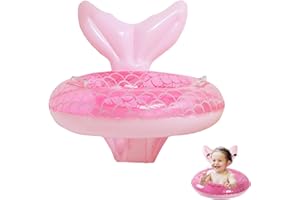 ZSYIULIA Baby Swimming Float, Baby Inflatable Pool Float with Seat for 6-36 Months, Baby Girl Inflatable Baby Swimming Ring Pool Float for Infant Toddler Kids 1-3 Years (Mermaid)