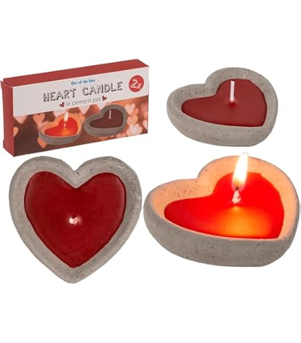 Set Di 2 Candele A Forma Di Cuore In Scatola Metallica - Profumo Vaniglia, Regalo San Valentino - 4