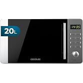 Cecotec Proclean 5010 Flatbed Microwave 20L Stainless Steel 700W Power, 8 Programs, Compact Design, Ceramic Interior, 60 Min