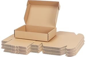 RLAVBL Lot de 25 Cartons Emballage Colis 22.9x15.3x5.1 cm, Petites Boîtes d'Expédition Marron pour Le stockage, Le transport, L'expédition, L'emballage
