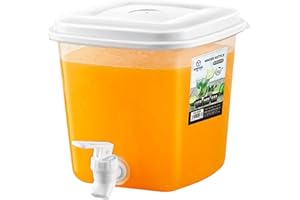 JYUHA Dispenser di bevande da 5 litri con rubinetto, distributori di bevande per uso alimentare per feste, contenitori per succhi a tenuta stagna con coperchio, per frigorifero, succhi, acqua e bevande