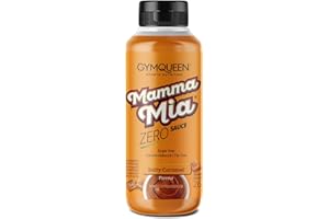 GymQueen Mamma Mia Zero Sauce 265 ml, a ridotto contenuto calorico, per arricchire i piatti o come condimento per l'insalata, vegetariana, Caramello Salato