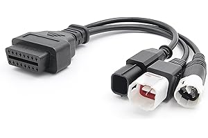 HSUPEZ Cavo diagnostico OBD2, 3 4 6 pin, cavo diagnostico OBD2, lettore di codici di errore OBD, adattatore per moto OBD-II, strumenti diagnostici per sistema motore, parti di moto compatibili solo con moto