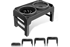 SCHITEC Elevated Dog Bowls 4 Adjustable Heights Raised Dog Bowl Stand with Slow Feeder Food Bowls & Non Spill Water Bowl Set, Adjusts to Heights 3.2", 8.7", 10.2", 11.8" for Small Medium Large Pets Dog Cat