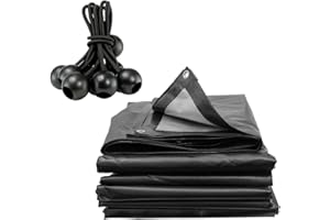 B2C Tarpaulin Extra Heavy Duty Waterproof Cover Tarp Ground Sheet Mesh 250GSM + 6 Free Bungee (4m x 6m)