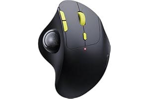ProtoArc EM04 Bezprzewodowa mysz Trackball - szara kula żółty przycisk