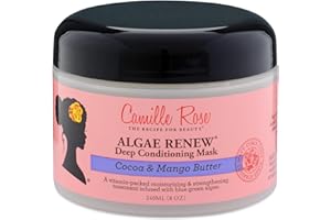 Camille Rose Algae Renew Deep Conditioning Wash Out Hair Mask, For All Hair Types, Nourish and Strengthen, Cocoa and Mango Butter, 240 ml (Pack of 1)