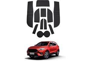 SHAOHAO Alfombrillas compatibles con MG ZS 2021 2022 2023 2024 Anti-Polvo Antideslizante Soporte Taza Interior Alfombrillas de Goma, para Consola Central Antideslizante Accesorio MG ZS 2024 Negro