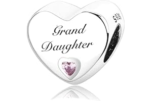 MsRosy New S925 Sterling Silver Hearts Charms For Bracelets and Necklaces Gift For All the Family and Friends