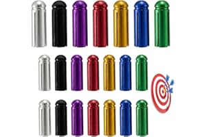 Sariputa Lot de 21 protections de fléchettes en aluminium - Protection légère - Fixé à 90 ° - Multicolore