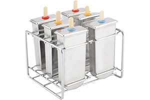 CAFOPGRILL Moule à crème glacée, kit de fabrication de machine à crème glacée en acier inoxydable avec plateau pour la cuisine à domicile Moule à crème glacée bricolage outils de fabrication populaires