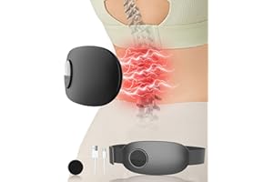 KOURIC Back Massager with Heat-EMS Heat Pads for Back Pain Relief,Lower Back Massagers,Abdominal Belly Massager with 6 Massage Modes,16 Intensity 3 Heating Levels,Wireless Maia Belt Gifts for Men and Women