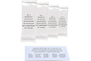Silital, Micro Bag in Tyvek, Gel di Silice, Sacchetti Disidratanti, Riparano da Umidità, Alimentari, Elettrodomestici, Gioielleria, Moda, Diverse Quantità e Grammature, Made in Italy (500, 3 g)