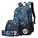 Produktbild Teens Rucksack für Schule leichte Jungen Mädchen Schule Bookbag Set Travel Daypack (Graffiti)