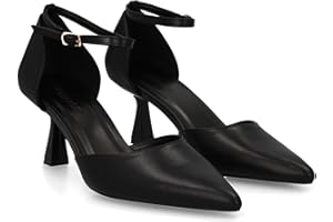 shoes&blues.es Stiletto para Mujer con Tacon Fino. Cierre de Hebilla, Punta Fina. Ideal para Otono Invierno.