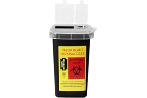 KOORIUM Sharps Bin Sharps Box for Needles Travel Sharps Bin Sharps Bin Small Needle Bin, Sharps Containers & Needle Destruction,Black