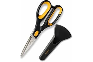 Ciseaux de cuisine Deiss PRO, ciseaux tout usage robustes, ciseaux de cuisine en acier inoxydable - Ciseaux utilitaires tranchants pour poulet, volaille, poisson, viande, gibier, salades, herbes.