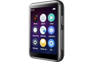 CCHKFEI 16GB MP3 Player with Bluetooth 2.4 inch Full Touch Screen HiFi Metal Music Bluetooth MP3 Player Built-in Speaker FM radio Voice recorder Bluetooth MP3 Digital Audio Player