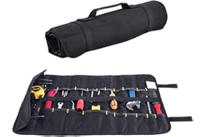 ZFFXH 1/2 Stück Leinwand Werkzeug Rolltasche Kleine Werkzeugtasche Schraubenschlüssel Schraubendreher Zange Meißel Organizer Rolle Tasche Werkzeug Roll Organizer